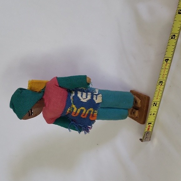 Guatemala Vintage Cloth Doll Handmade - Picture 11 of 12